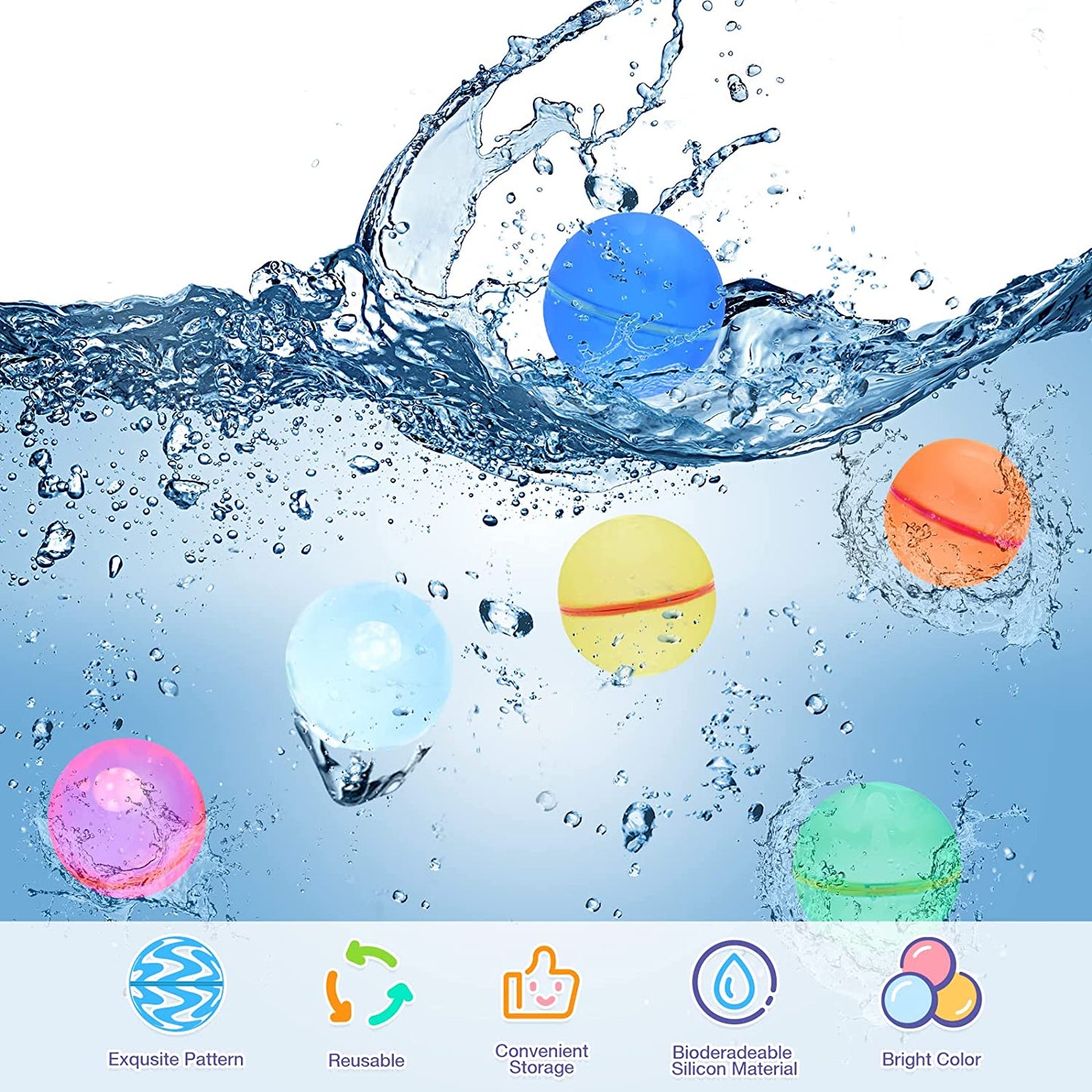 {Brand Name}™ Reusable Water Balloons (12 pcs) Beckett
