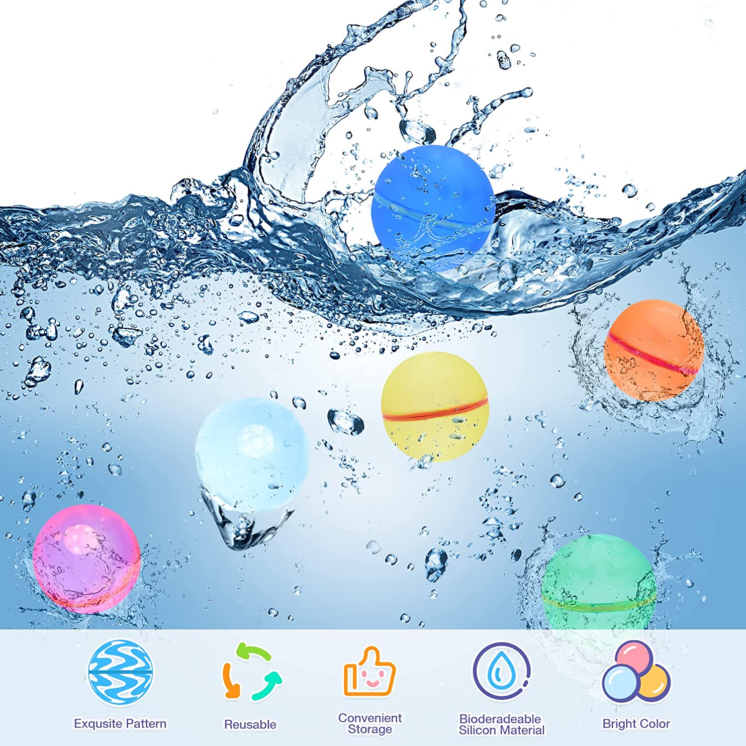 {Brand Name}™ Reusable Water Balloons (12 pcs) Beckett